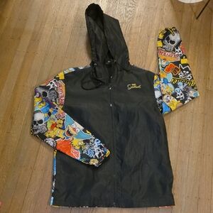 The Simpsons Black Windbreaker Jacket  Size Small. NWOT
